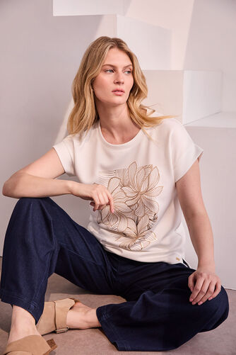Dash – Foil Floral Print Top